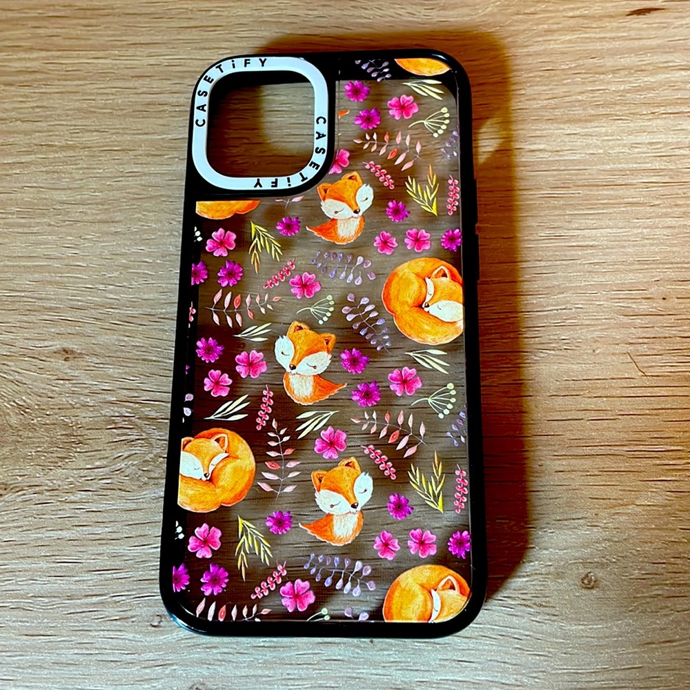 Casetify iPhone 12 mini case-fox print